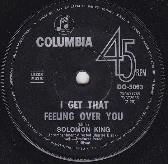 Solomon King – She Wears My Ring 7" vinyl record, image 2 of 2
