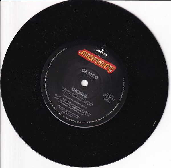Cameo – You Make Me Work 7" vinyl record, image 2 of 2