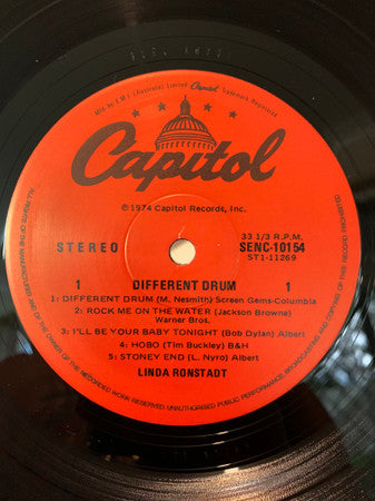 Linda Ronstadt – Different Drum LP vinyl record, image 3 of 4