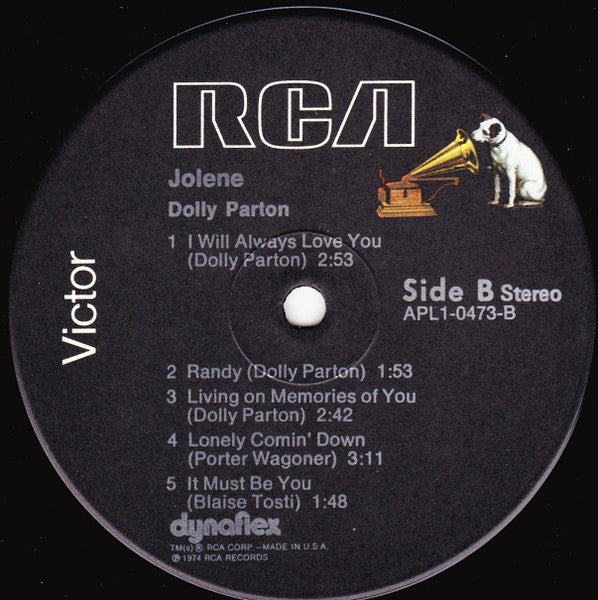 Dolly Parton – Jolene LP vinyl record, image 4 of 4