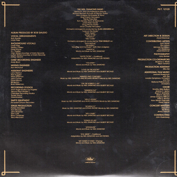 Neil Diamond – The Jazz Singer (Original Songs From The Motion Picture) LP vinyl record, image 7 of 7
