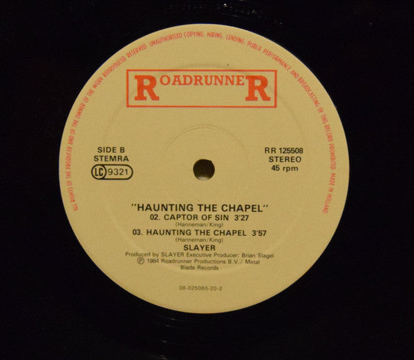 Slayer – Haunting The Chapel 12" vinyl record, image 4 of 4