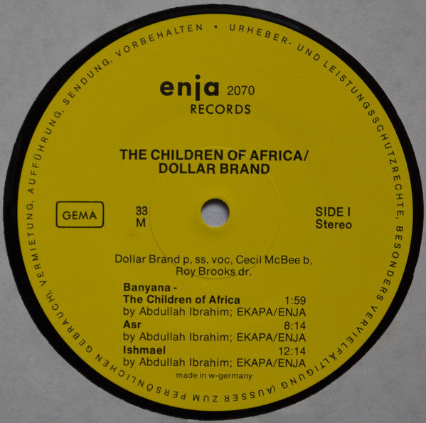 Dollar Brand – The Children Of Africa LP vinyl record, image 3 of 5