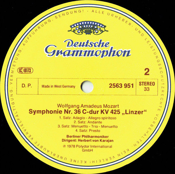 Wolfgang Amadeus Mozart, Herbert Von Karajan, Berliner Philharmoniker – Symphonien 32 · 35 · 36 · 38 · 39 · 40 · 41 (3xLP) LP vinyl record, image 4 of 10
