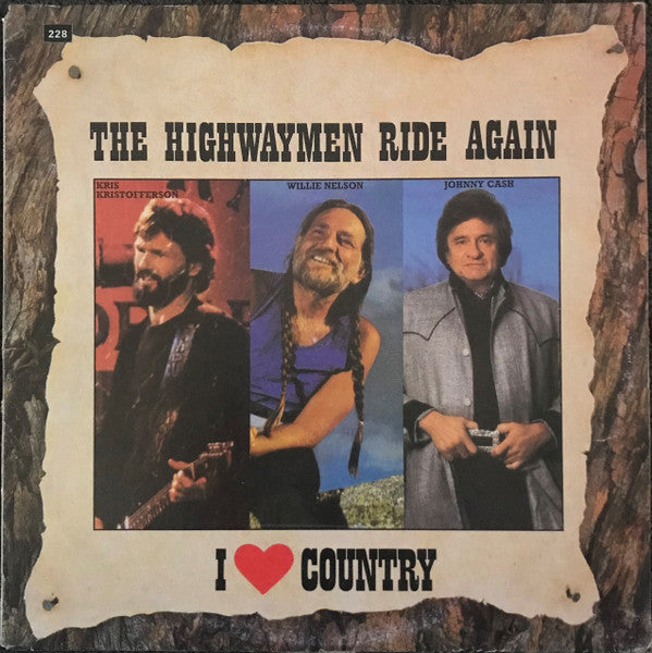 Kris Kristofferson, Willie Nelson, Johnny Cash, Waylon Jennings – The Highwaymen Ride Again LP vinyl record, image 1 of 8