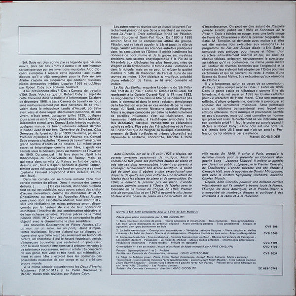 Erik Satie, Aldo Ciccolini – Pièces Pour Piano - Album 4 - LP vinyl record, image 3 of 6