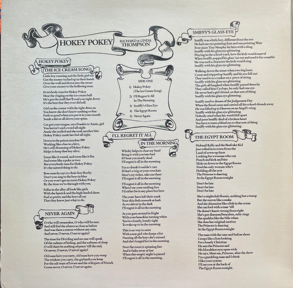 Richard & Linda Thompson – Hokey Pokey LP vinyl record, image 3 of 6