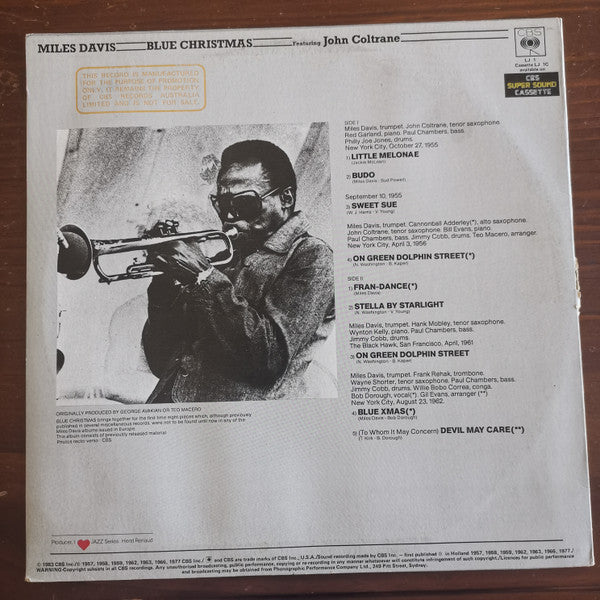 Miles Davis – Blue Christmas LP vinyl record, image 2 of 4
