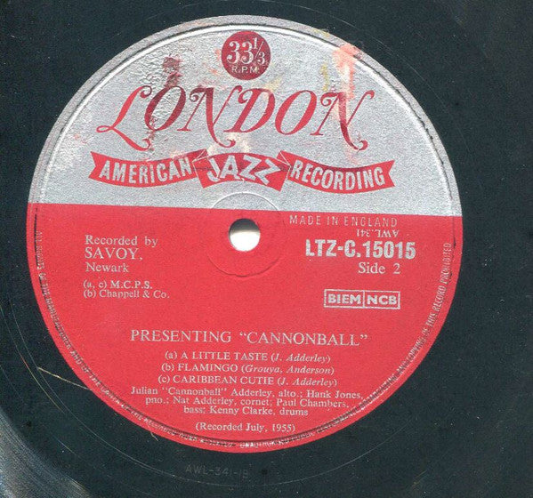 Cannonball Adderley – Presenting Cannonball LP vinyl record, image 4 of 4