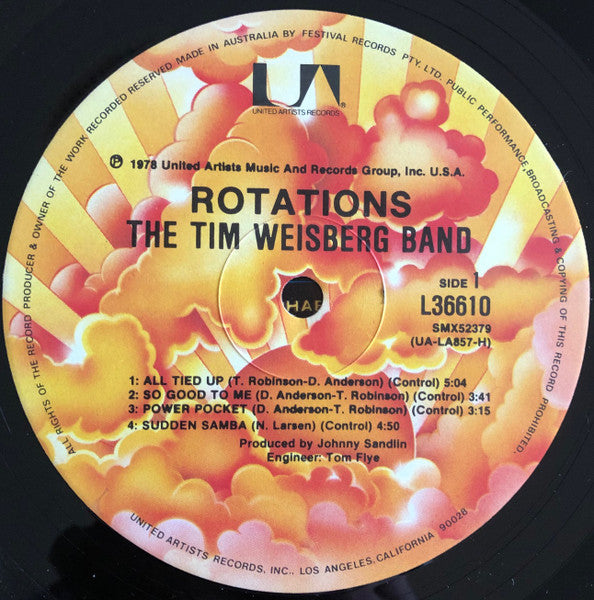 The Tim Weisberg Band – Rotations LP vinyl record, image 3 of 3