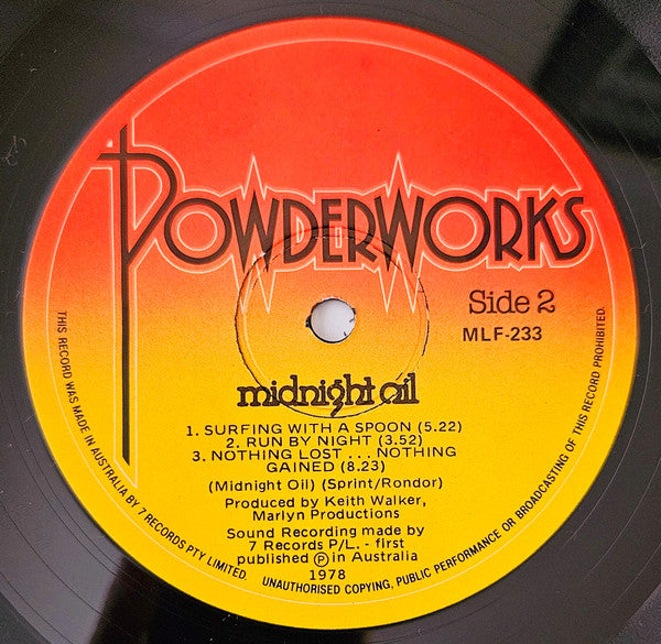 Midnight Oil – Midnight Oil LP vinyl record, image 4 of 6