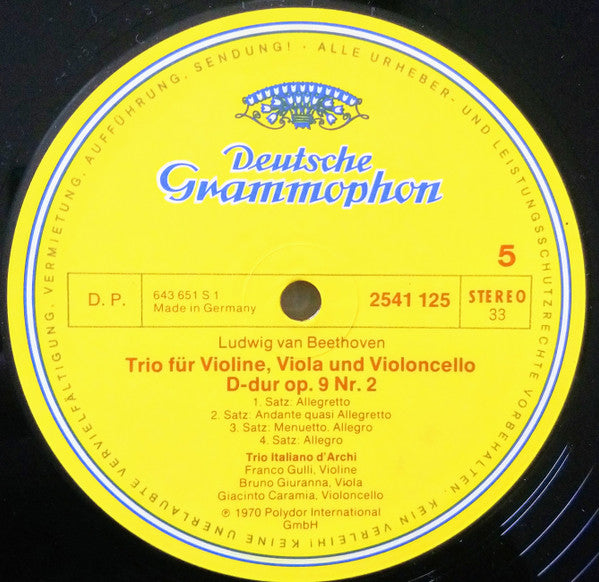 Ludwig Van Beethoven, Trio Italiano D'Archi – Beethoven Edition: Die Streichtrios LP vinyl record, image 7 of 10