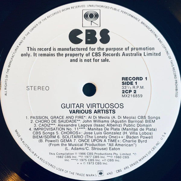 Various – Guitar Virtuosos (2xLP) LP vinyl record, image 3 of 6