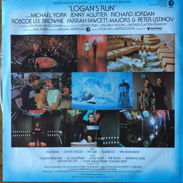 Jerry Goldsmith – Logan's Run (Original Motion Picture Soundtrack) LP vinyl record, image 3 of 6