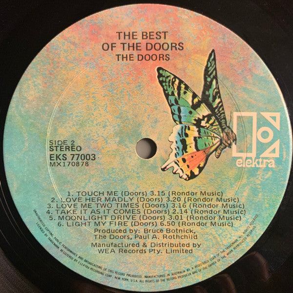 The Doors – The Best Of Doors LP vinyl record, image 4 of 4
