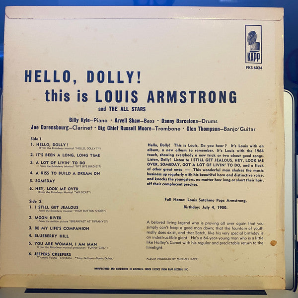 Louis Armstrong – Hello, Dolly! LP vinyl record, image 2 of 4