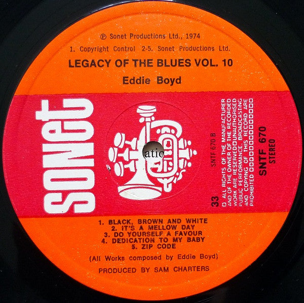 Eddie Boyd – The Legacy Of The Blues Vol. 10 LP vinyl record, image 4 of 6