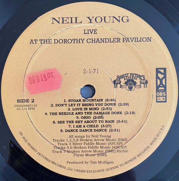 Neil Young – Dorothy Chandler Pavilion 1971 (I'm Happy That Y'All Came Down) LP vinyl record, image 5 of 7