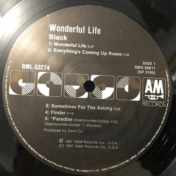 Black – Wonderful Life LP vinyl record, image 4 of 7