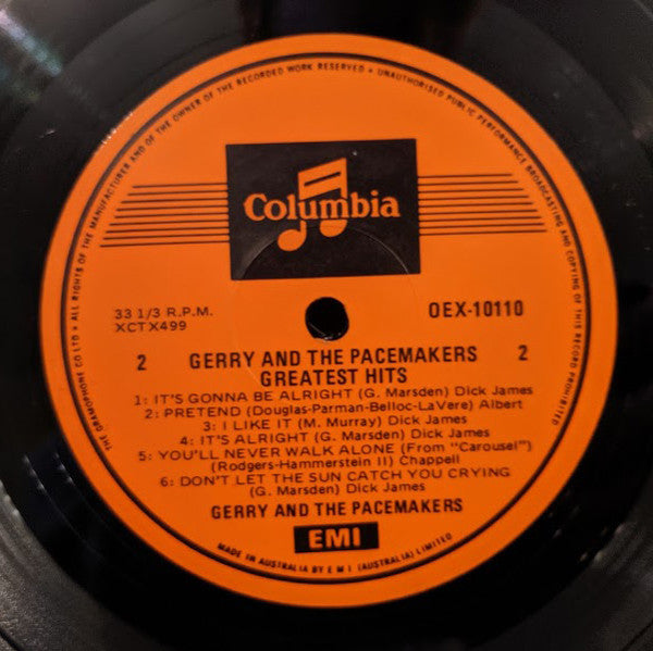 Gerry & The Pacemakers – Greatest Hits LP vinyl record, image 4 of 4