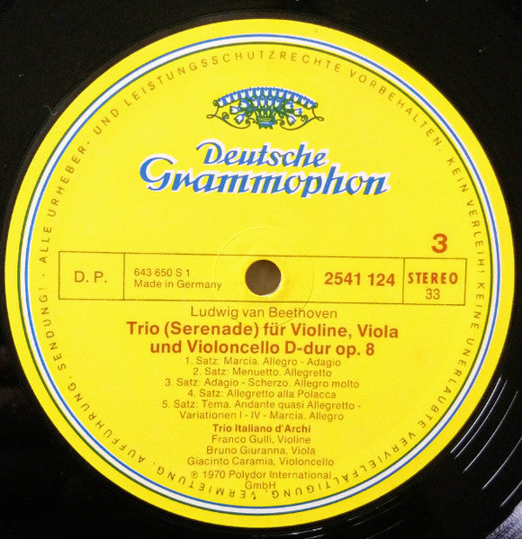 Ludwig Van Beethoven, Trio Italiano D'Archi – Beethoven Edition: Die Streichtrios LP vinyl record, image 5 of 10