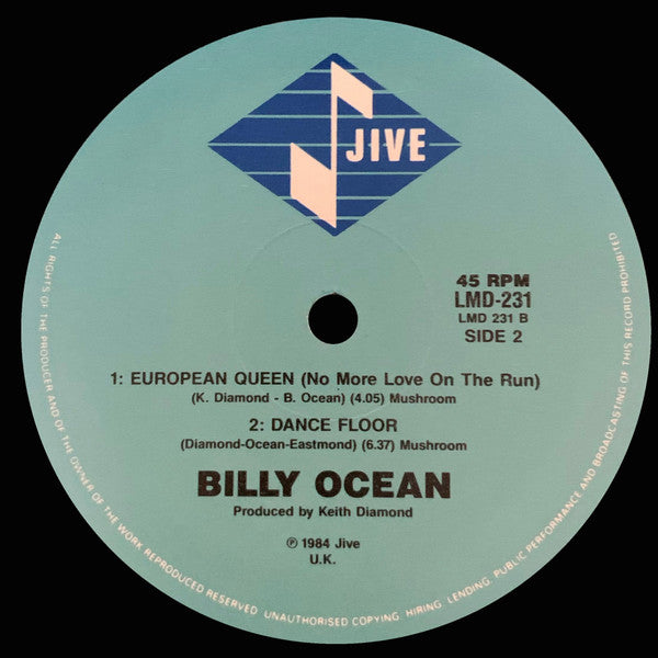 Billy Ocean – Caribbean Queen (No More Love On The Run) 12" vinyl record, image 4 of 4
