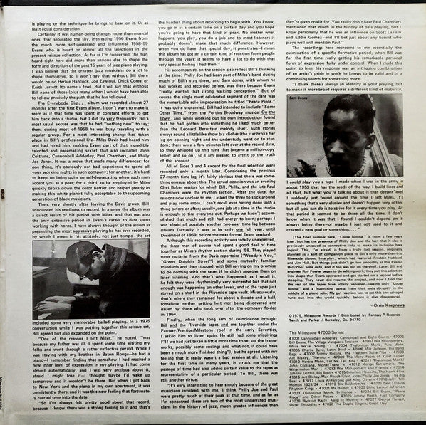 Bill Evans – Peace Piece And Other Pieces (2xLP) LP vinyl record, image 3 of 8