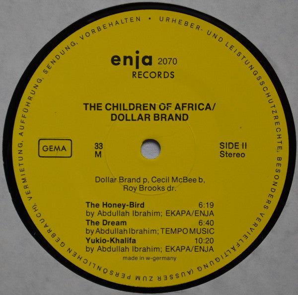 Dollar Brand – The Children Of Africa LP vinyl record, image 4 of 5