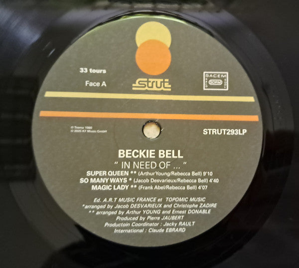Beckie Bell – In Need Of ... LP vinyl record, image 5 of 6