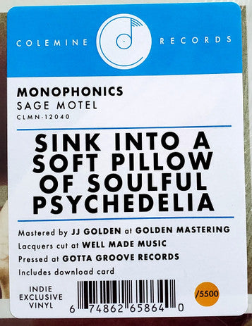 Monophonics – Sage Motel LP vinyl record, image 9 of 10