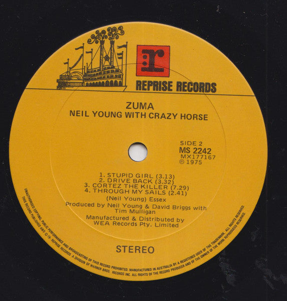 Neil Young, Crazy Horse – Zuma LP vinyl record, image 4 of 4