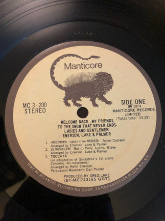 Emerson, Lake & Palmer – Welcome Back My Friends To The Show That Never Ends - Ladies And Gentlemen LP vinyl record, image 6 of 6