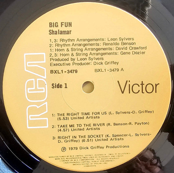 Shalamar – Big Fun LP vinyl record, image 3 of 4