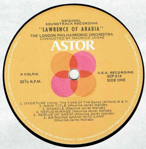 Maurice Jarre, London Philharmonic Orchestra – Original Soundtrack Recording: Lawrence Of Arabia LP vinyl record, image 3 of 3