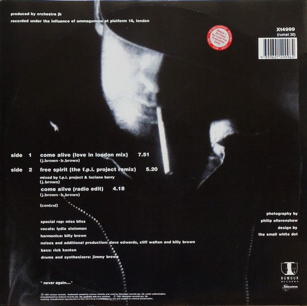 Orchestra JB – Come Alive 12" vinyl record, image 2 of 4