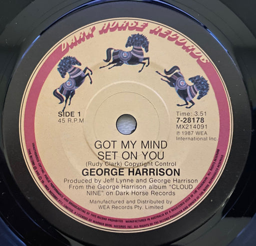 George Harrison – Got My Mind Set On You 7" vinyl record, image 1 of 3