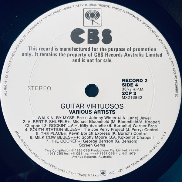 Various – Guitar Virtuosos (2xLP) LP vinyl record, image 6 of 6