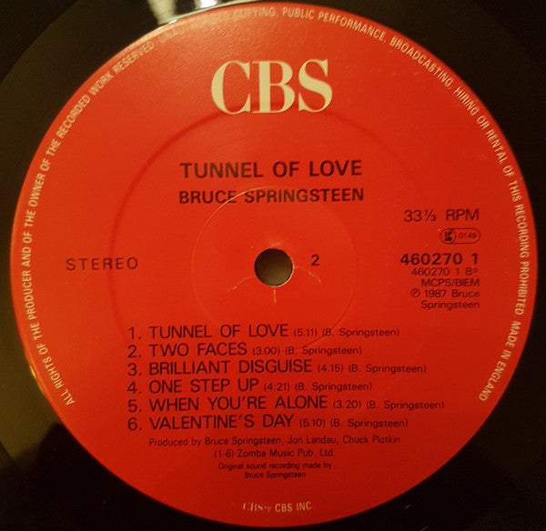 Bruce Springsteen – Tunnel Of Love LP vinyl record, image 6 of 6