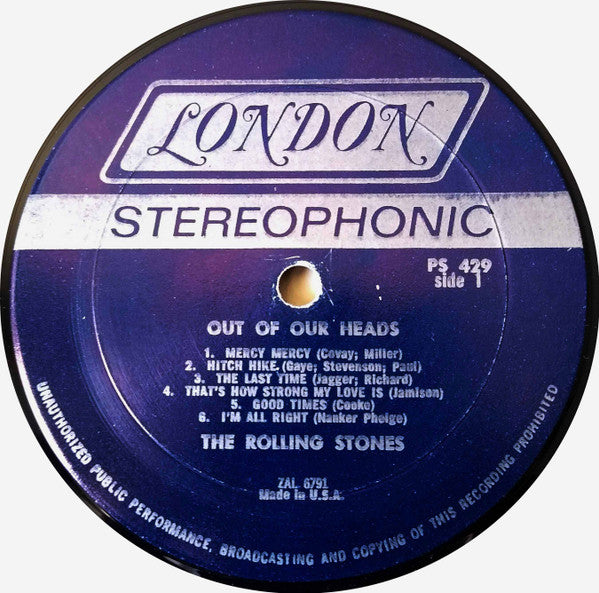The Rolling Stones – Out Of Our Heads LP vinyl record, image 3 of 4