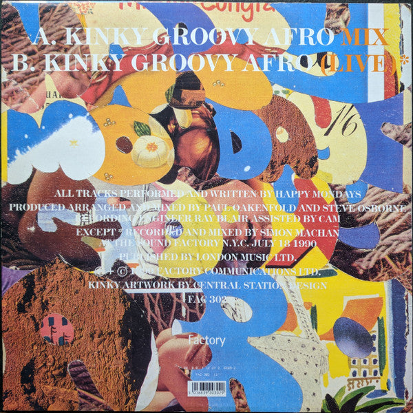 Happy Mondays – Kinky Groovy Afro 12" vinyl record, image 2 of 4