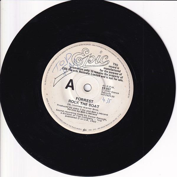 Forrest – Rock The Boat 7" vinyl record, image 3 of 4