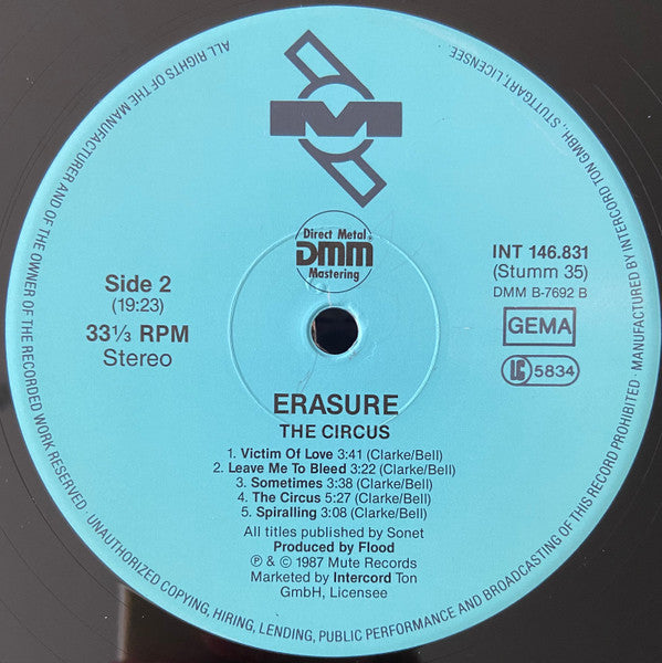 Erasure – The Circus LP vinyl record, image 6 of 6