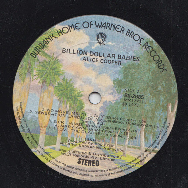 Alice Cooper – Billion Dollar Babies LP vinyl record, image 4 of 4