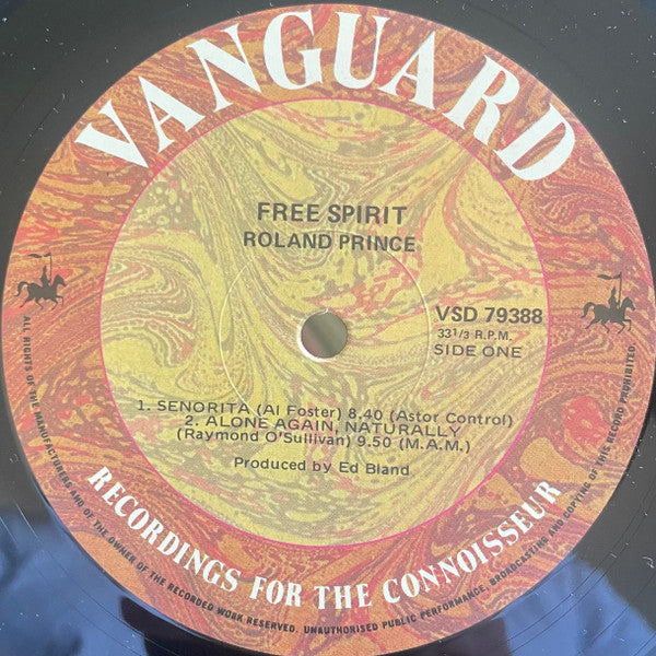Roland Prince – Free Spirit LP vinyl record, image 3 of 4