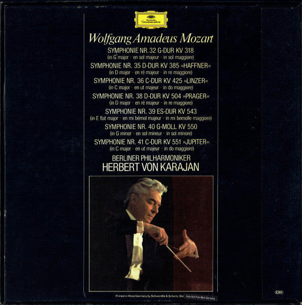 Wolfgang Amadeus Mozart, Herbert Von Karajan, Berliner Philharmoniker – Symphonien 32 · 35 · 36 · 38 · 39 · 40 · 41 (3xLP) LP vinyl record, image 2 of 10