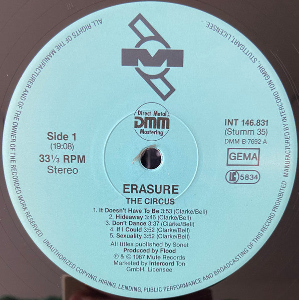 Erasure – The Circus LP vinyl record, image 5 of 6