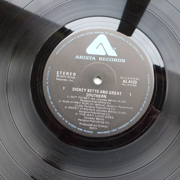 Dickey Betts & Great Southern – Dickey Betts & Great Southern LP vinyl record, image 5 of 6