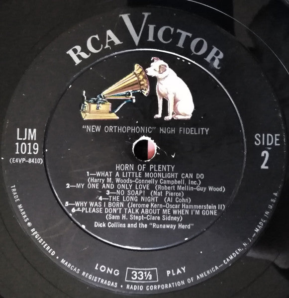 Dick Collins And The Runaway Herd – Horn Of Plenty LP vinyl record, image 6 of 8