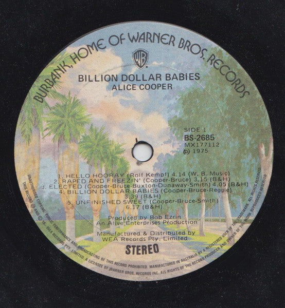 Alice Cooper – Billion Dollar Babies LP vinyl record, image 3 of 4