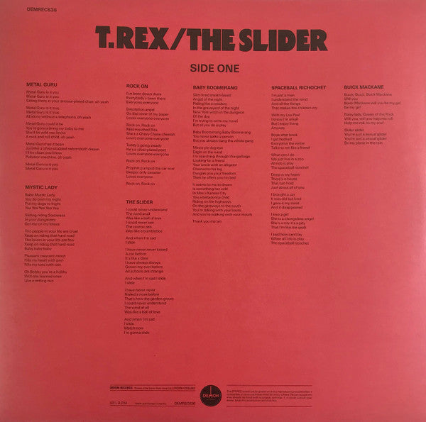 T. Rex – The Slider LP vinyl record, image 5 of 7
